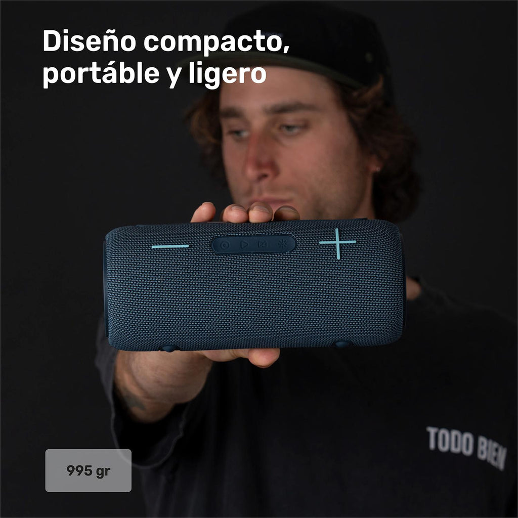 Azul · Parlante Portátil Inalámbrico Bluetooth Journey