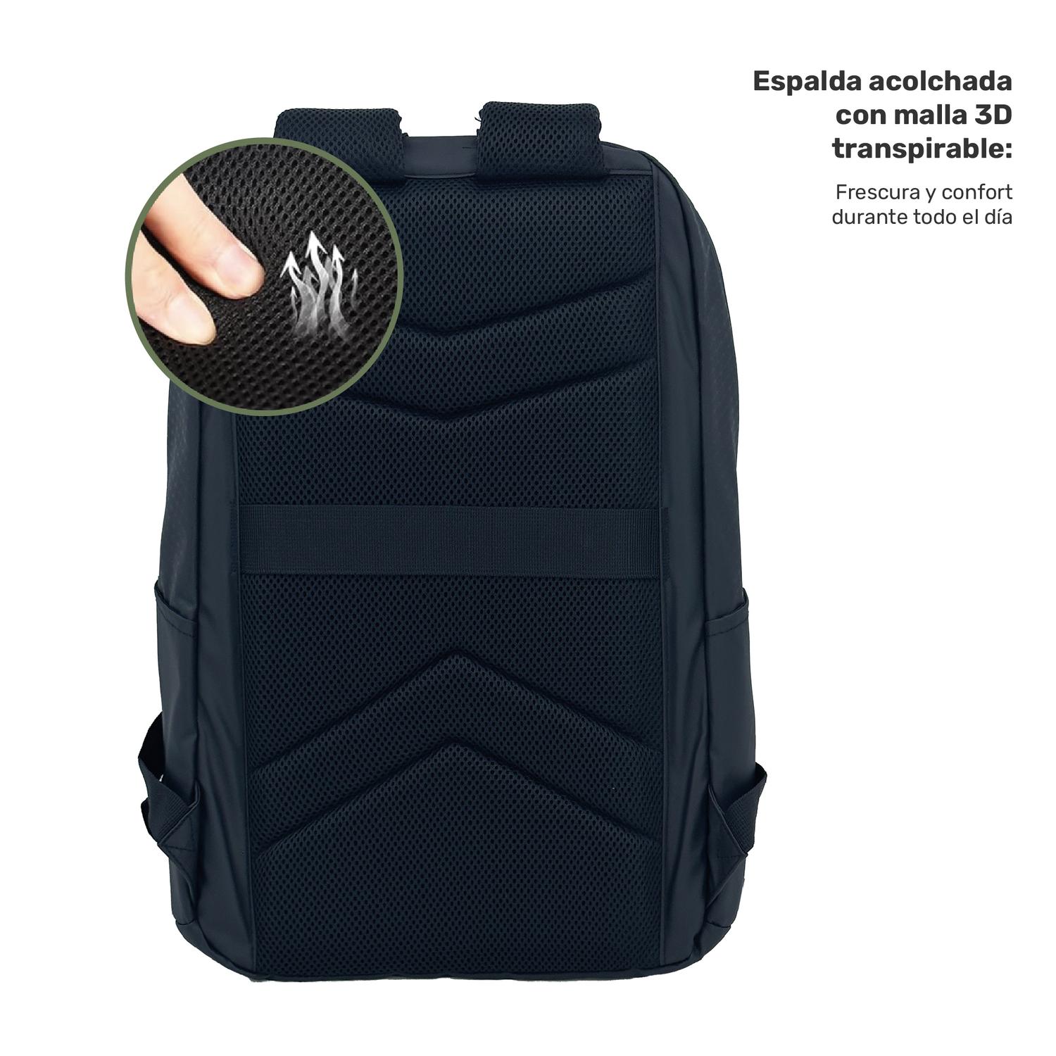Lhotse Mochila Porta Notebook Pumori 22L Negro en uso sostenida - lifestyle