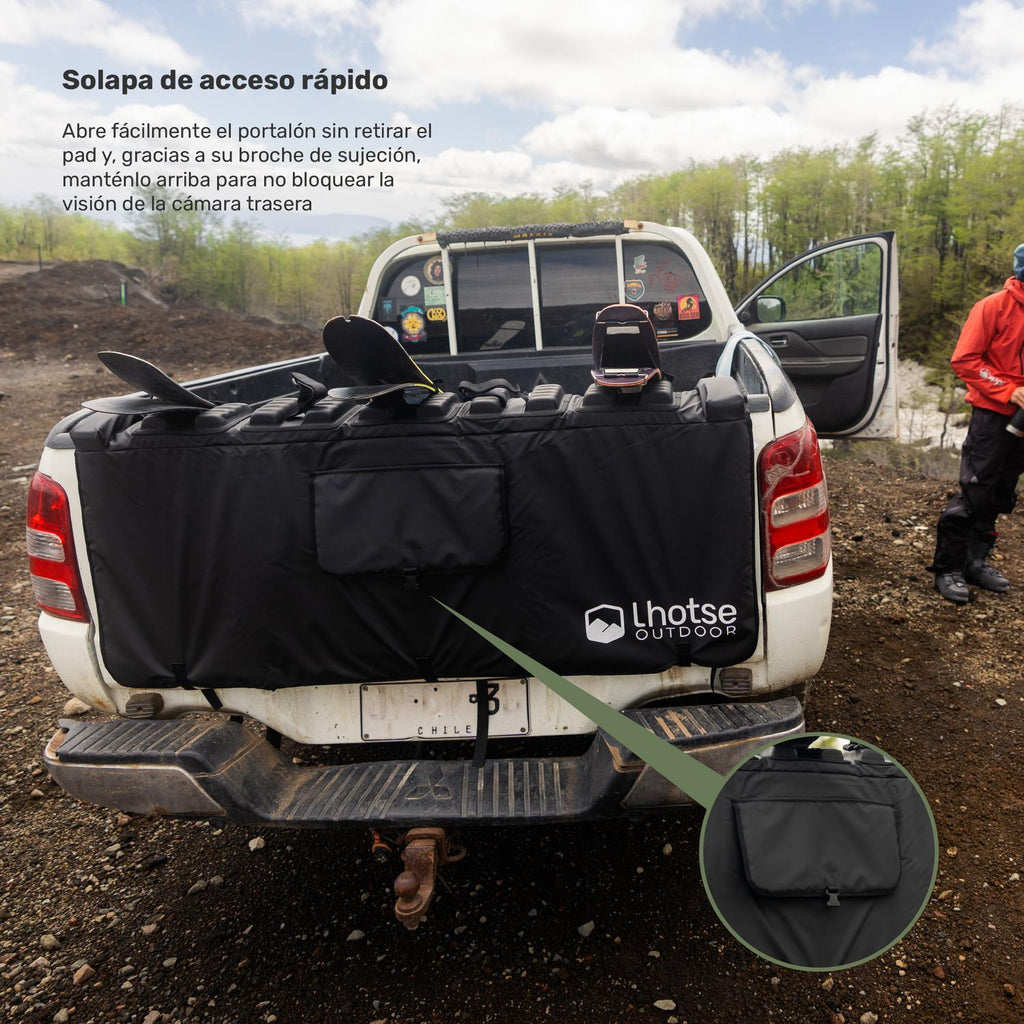 Lhotse Pick-Up Pad Porta 6 Bicicletas especificaciones capacidad bolsillos medidas