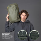 Lhotse Mochila Porta Notebook Pumori 22L material 900D PU impermeable resistente abrasión - detalle