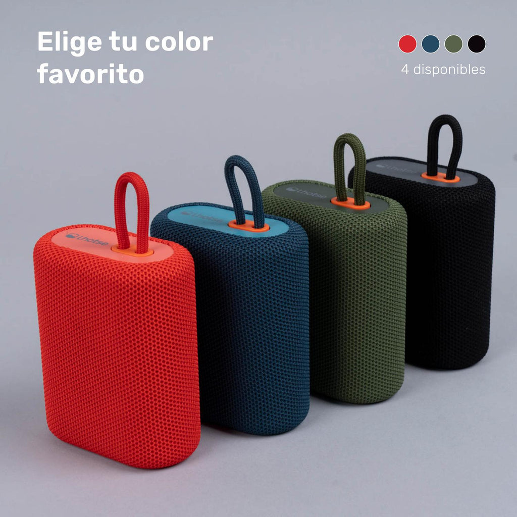 Lhotse Parlante Portátil Bluetooth Tune Up colores disponibles Negro Rojo Azul Verde