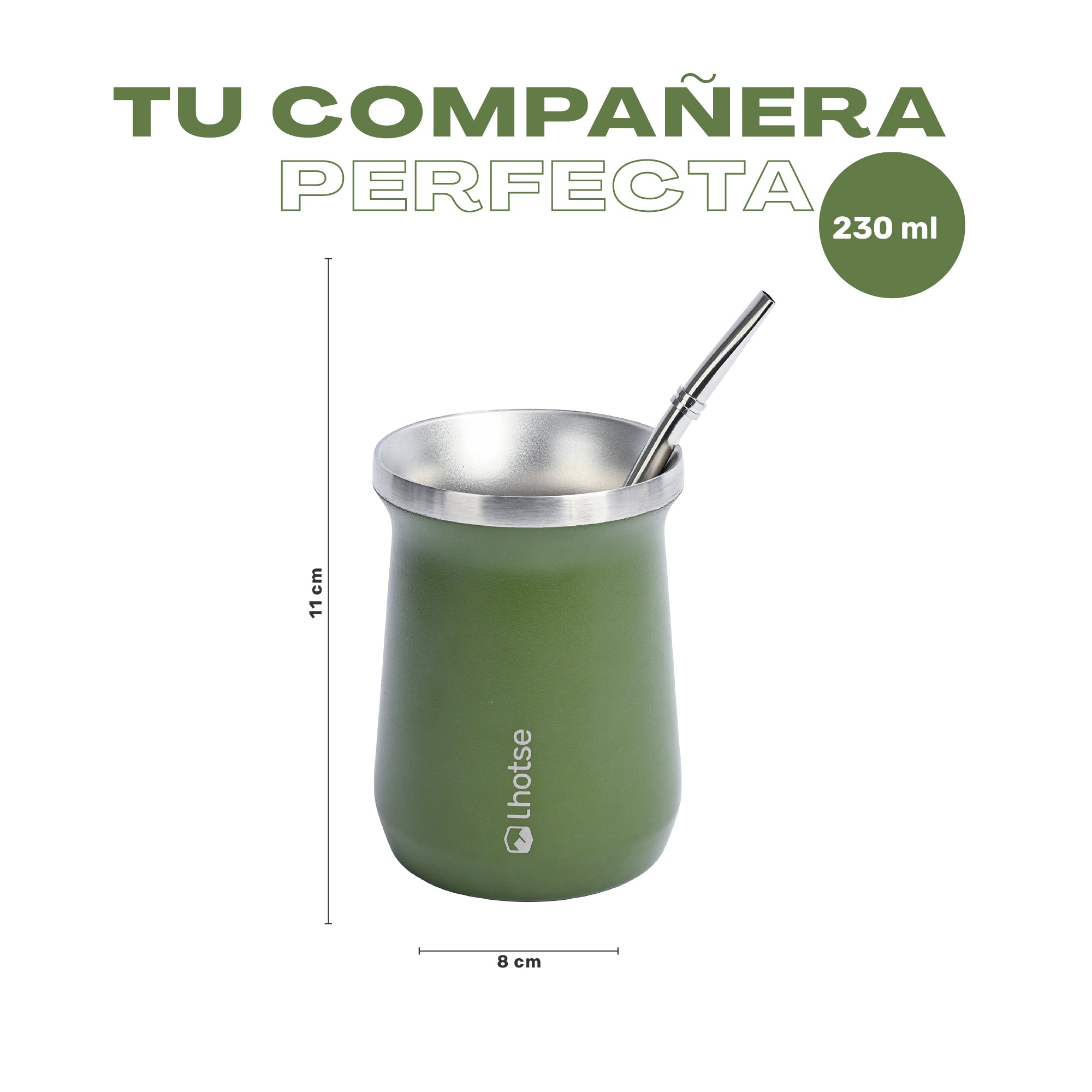 Mate Acero Inoxidable con Bombilla Lhotse