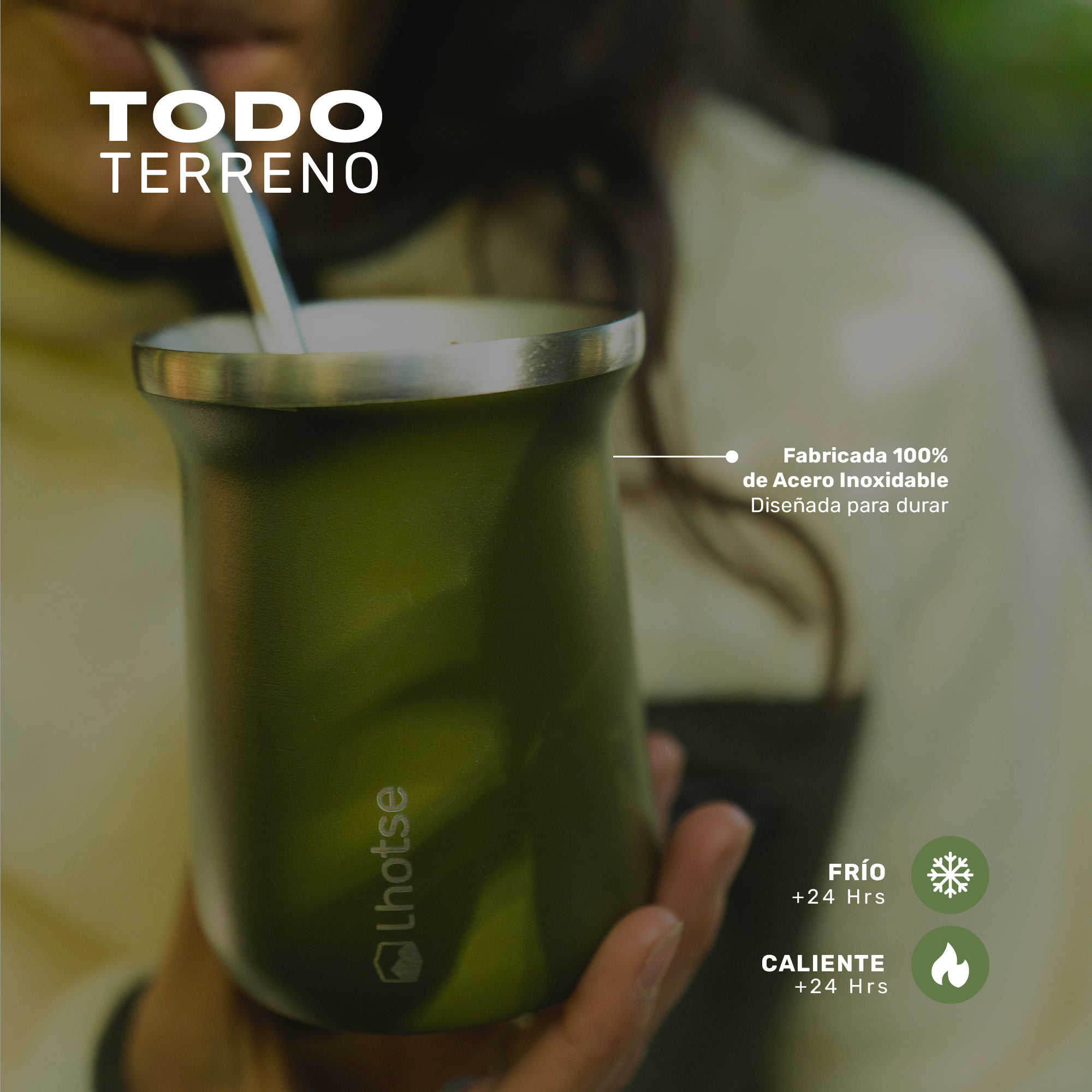 Mate Acero Inoxidable con Bombilla Lhotse