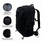 Negro · Mochila Outdoor DayPack Latok 25L Negro Lhotse, compartimento para notebook de 17" y bolsillos frontales