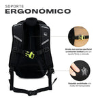 Negro · Mochila Outdoor DayPack Latok 25L Negro Lhotse, espalda con malla 3D, correa pectoral y cinturón lumbar