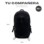 Negro · Mochila Outdoor DayPack Latok 25L Negro Lhotse, medidas 48 x 30 cm, capacidad 25 L