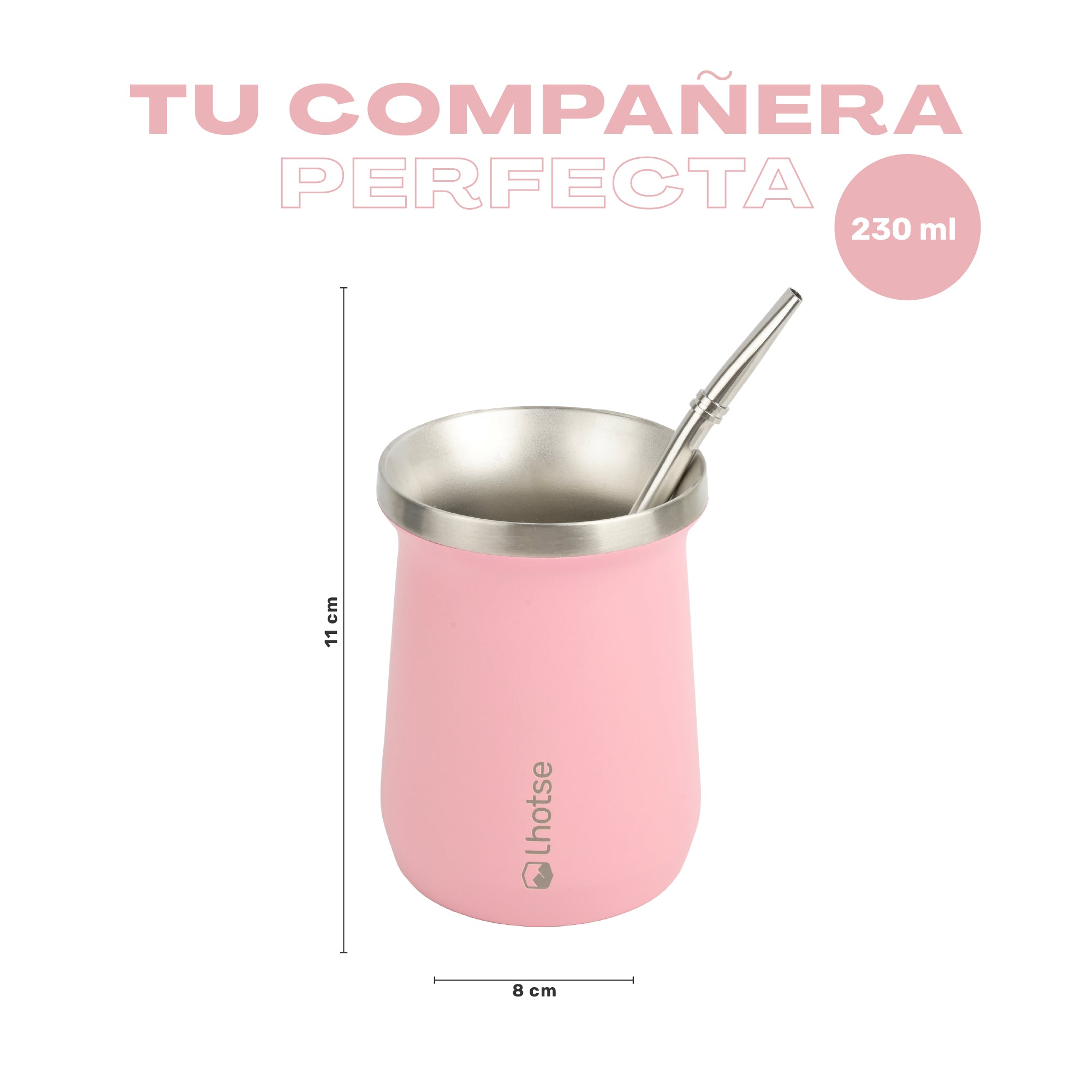 Mate Acero Inoxidable con Bombilla Lhotse