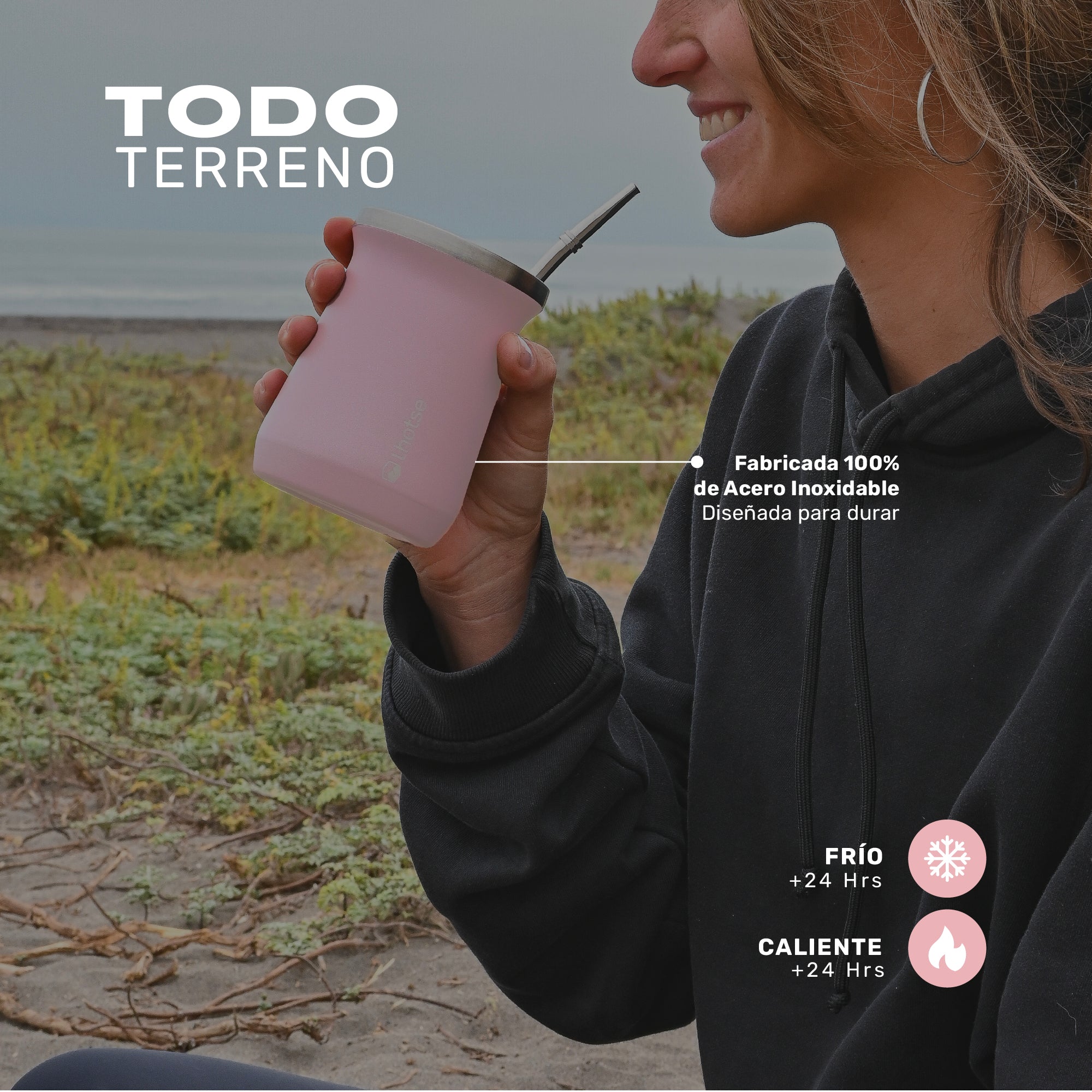 Mate Acero Inoxidable con Bombilla Lhotse