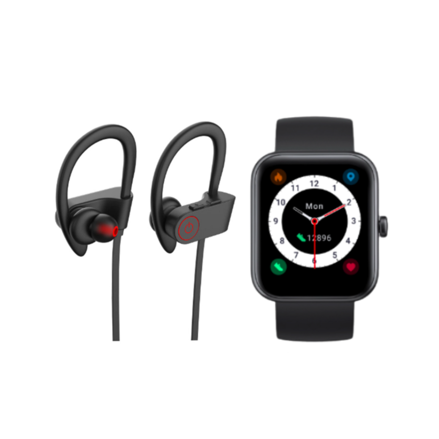 Pack Black Smartwatch Live 206 42mm + Audífonos RM5 Lhotse