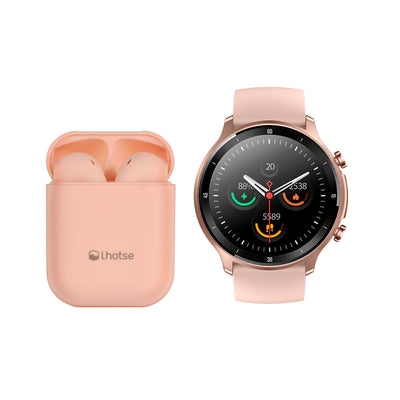 Pack Smartwatch Lhotse Runner 219 Pink + Audifono RM12