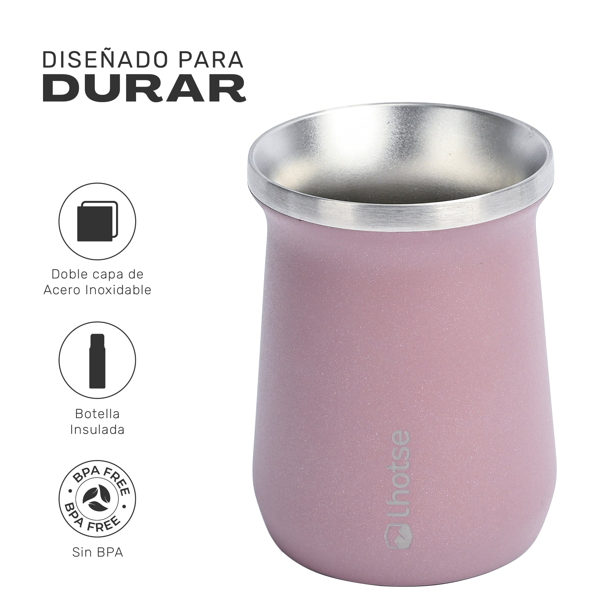 Mate Acero Inoxidable con Bombilla Lhotse