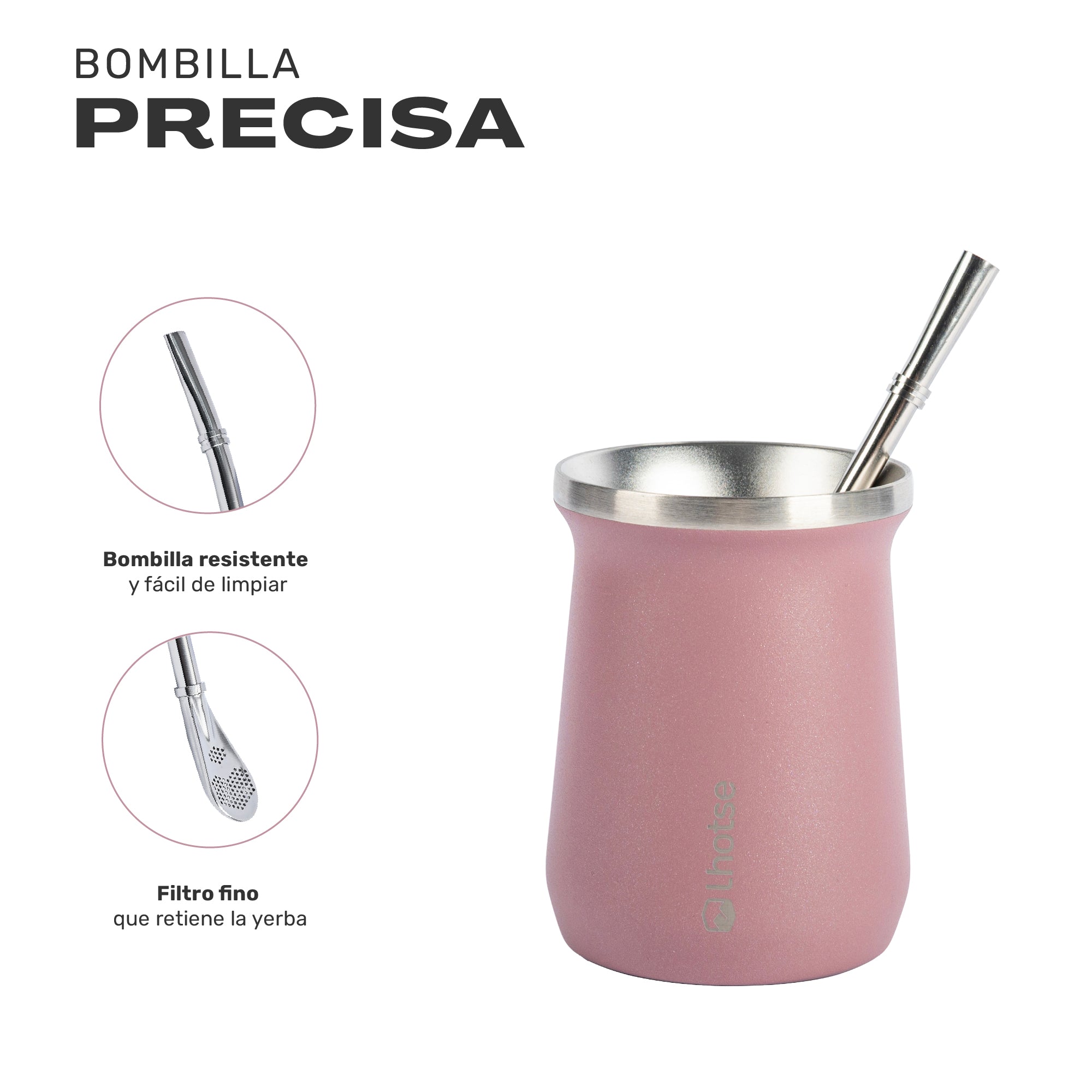 Mate Acero Inoxidable con Bombilla Lhotse