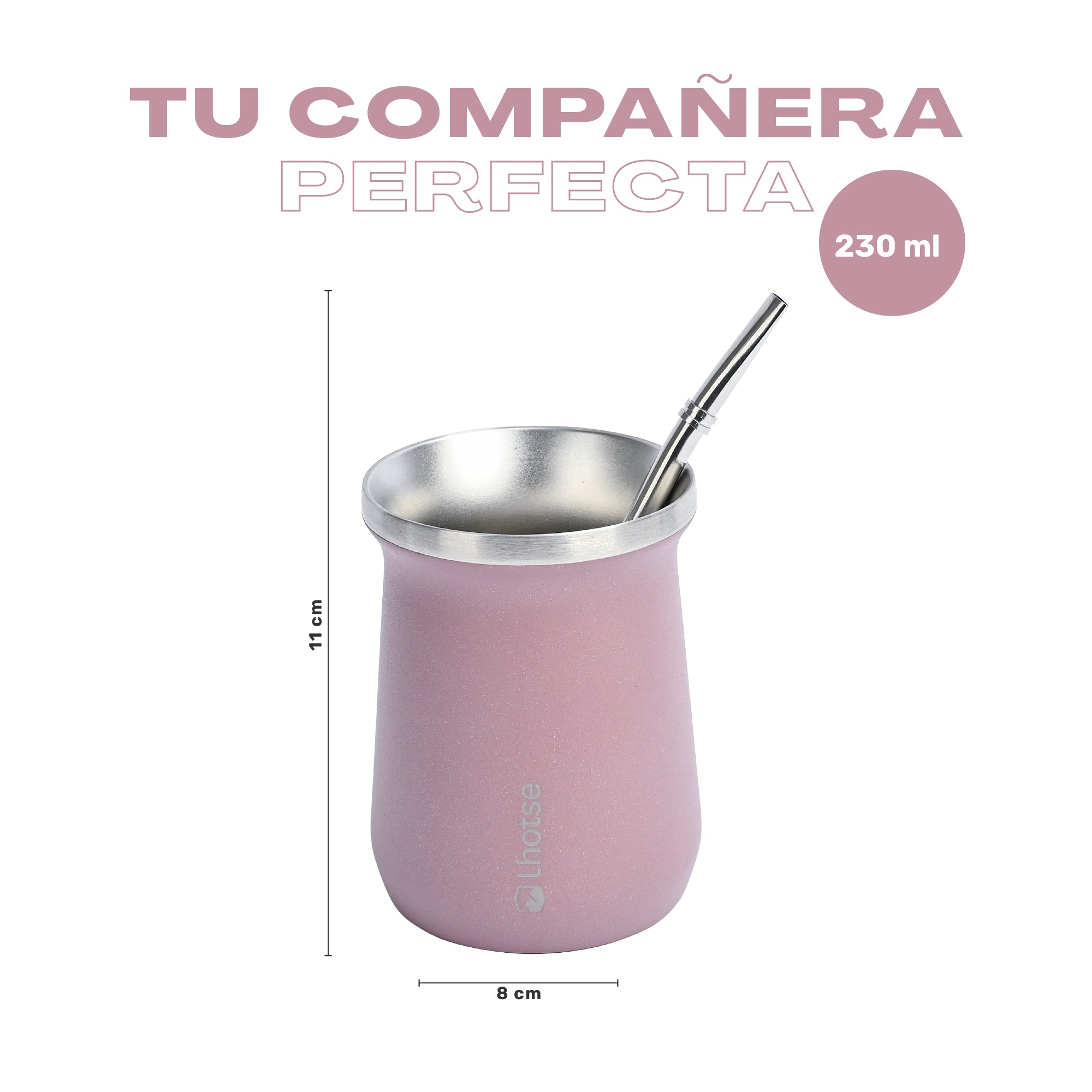 Mate Acero Inoxidable con Bombilla Lhotse