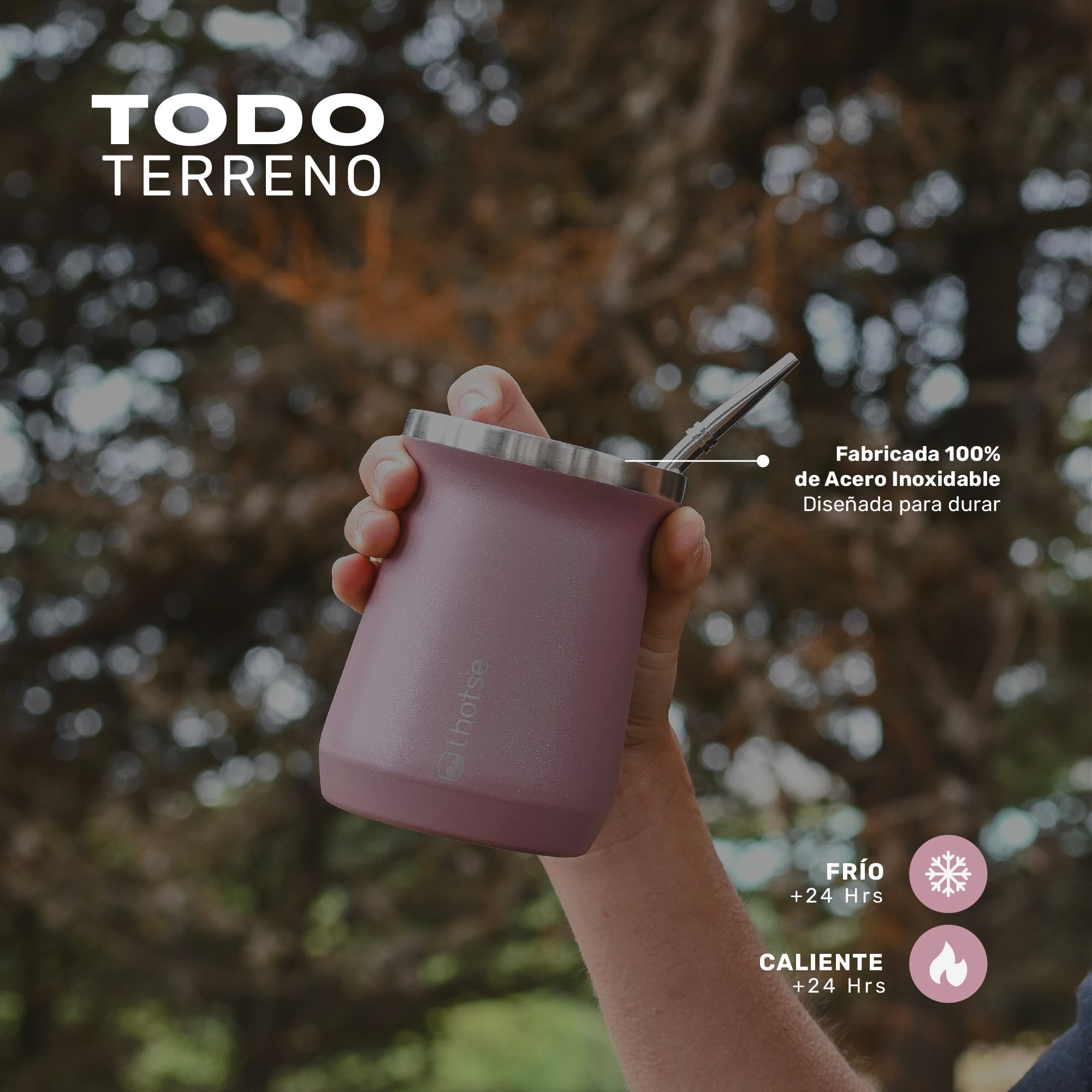 Mate Acero Inoxidable con Bombilla Lhotse