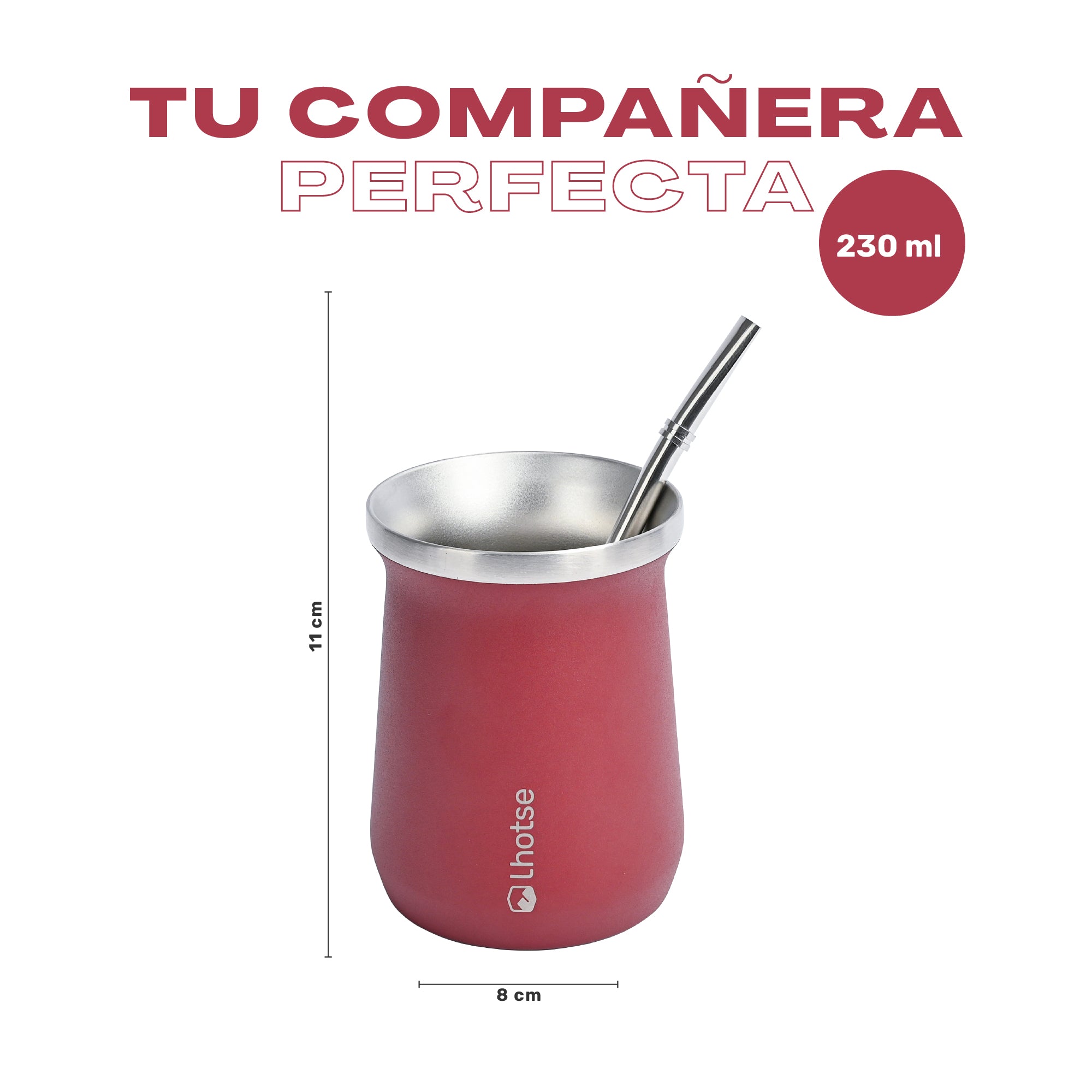 Mate Acero Inoxidable con Bombilla Lhotse