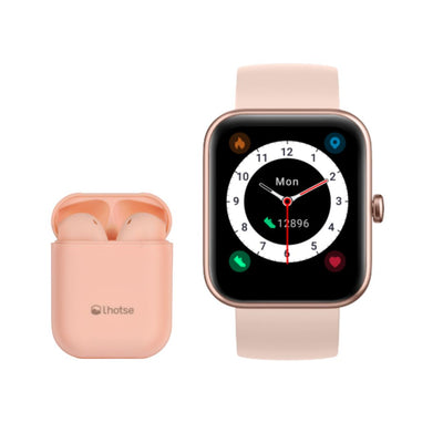 Pack Smartwatch Lhotse Live 206 42mm Pink + Audifono RM12