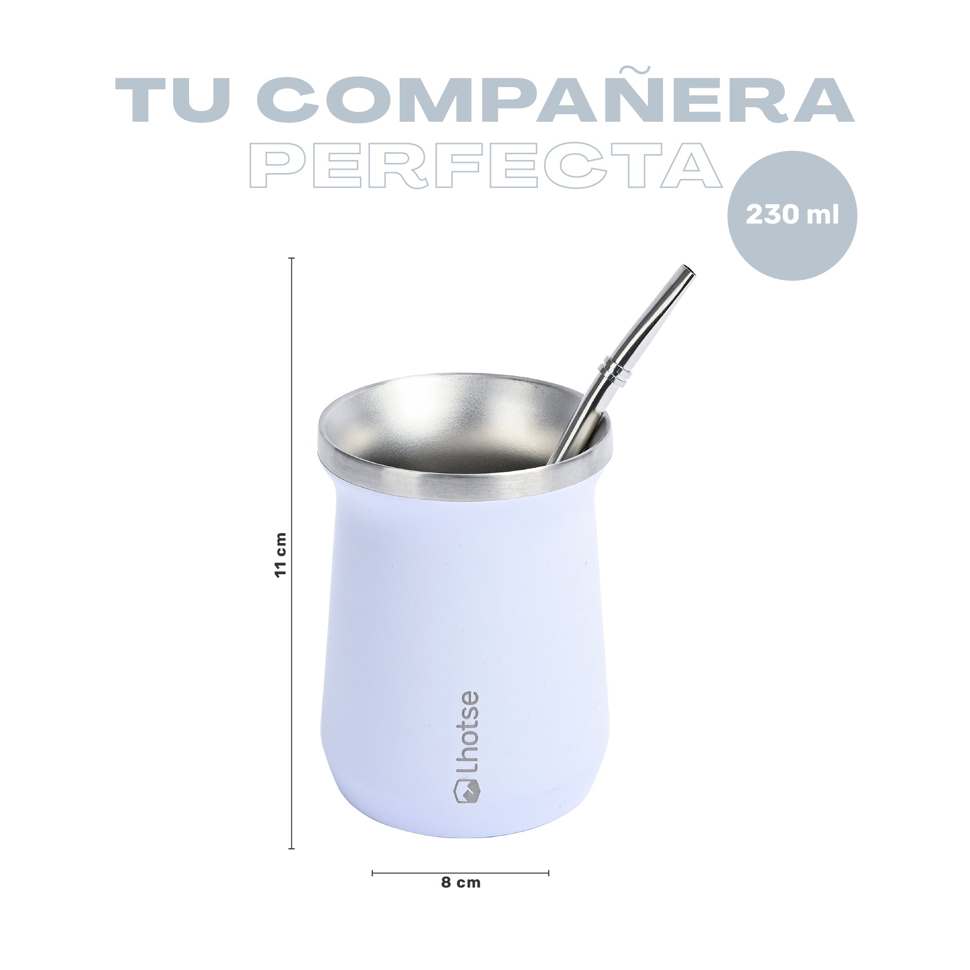 Mate Acero Inoxidable con Bombilla Lhotse