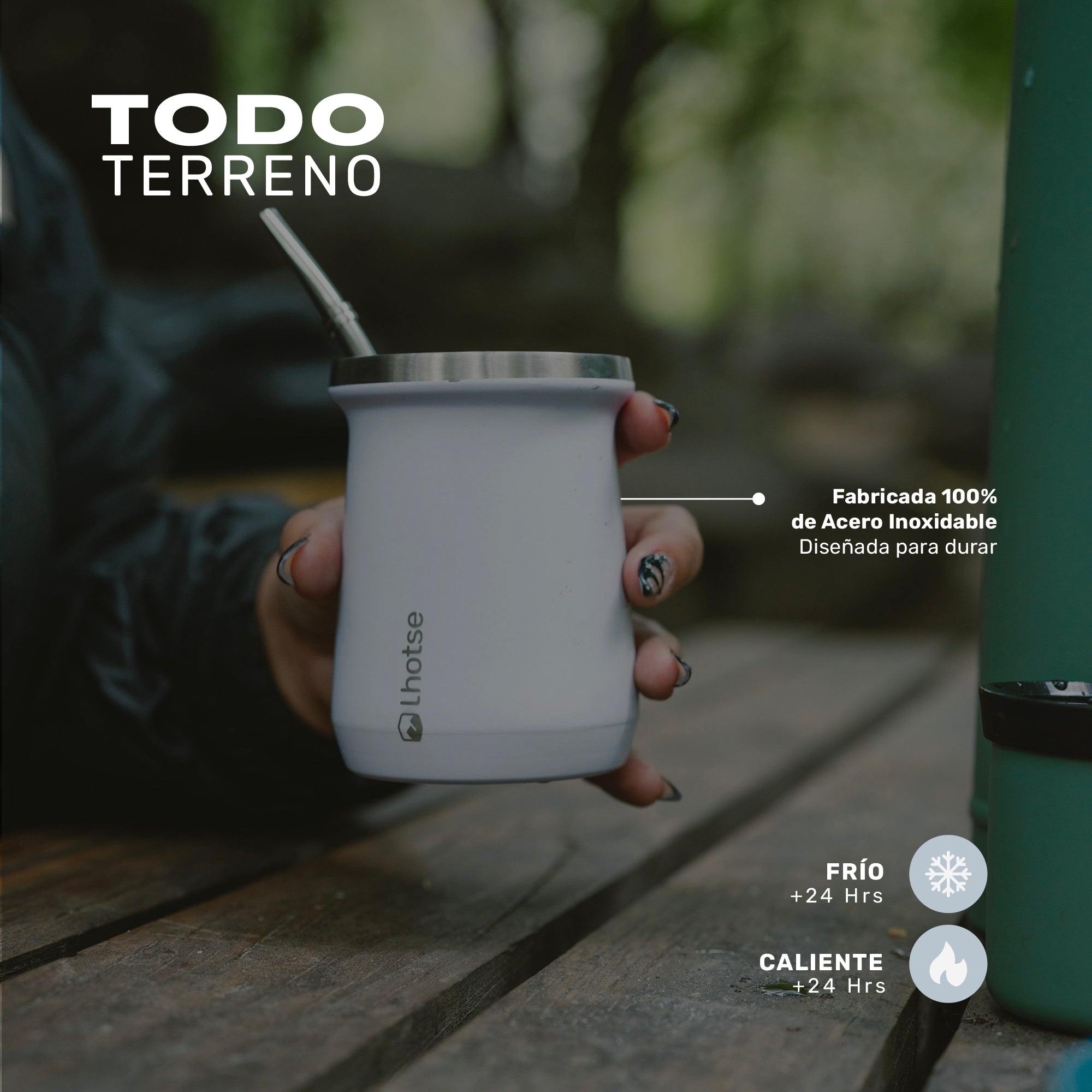 Mate Acero Inoxidable con Bombilla Lhotse