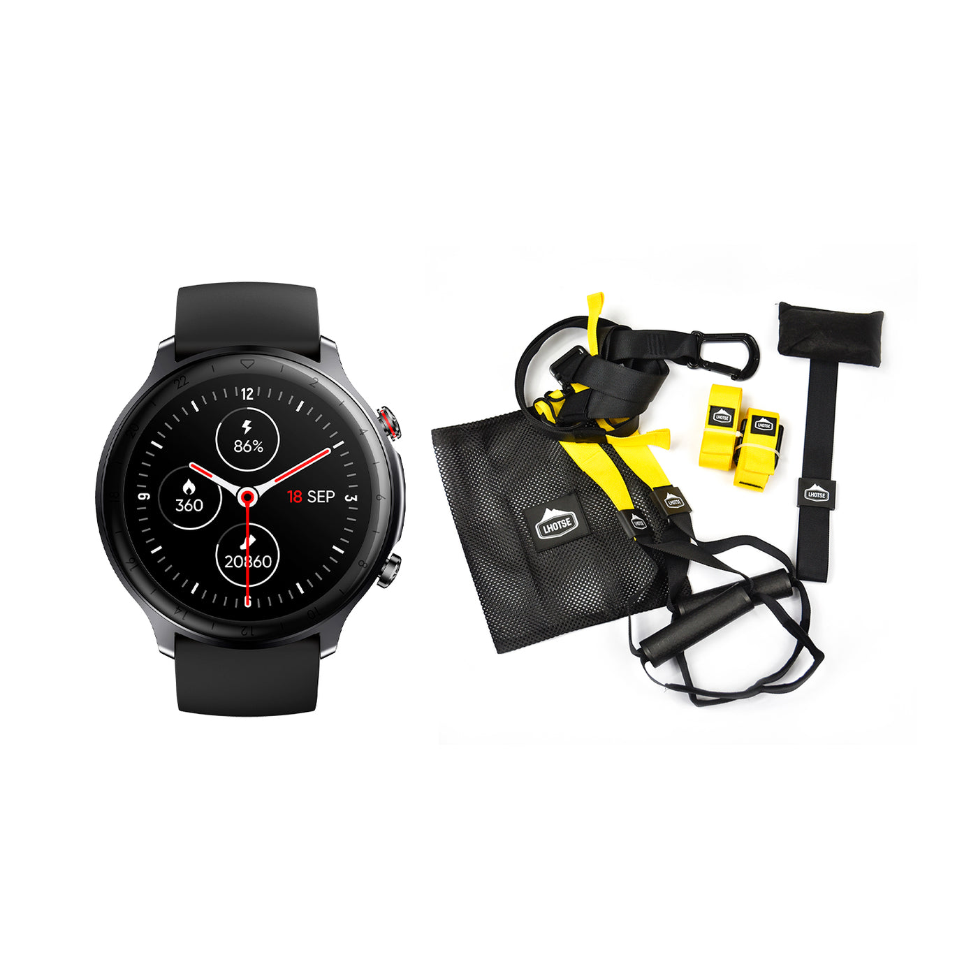 Kit Smartwatch GPS 217 + TRX Amarillo Lhotse