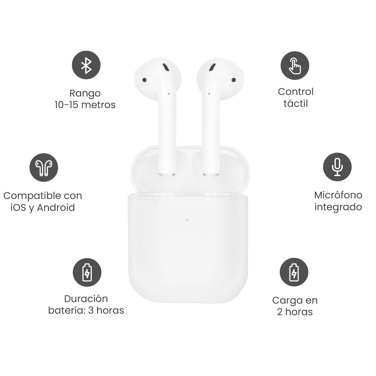 Audífonos Bluetooth Lhotse Rm3 Blanco