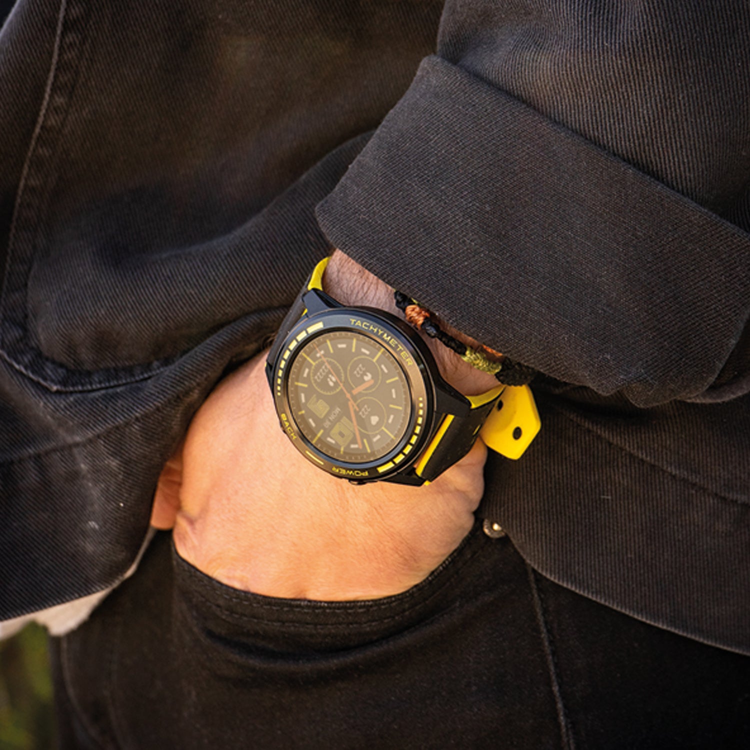 Reloj Smartwatch Lhotse Track M7 GPS Negro Amarillo