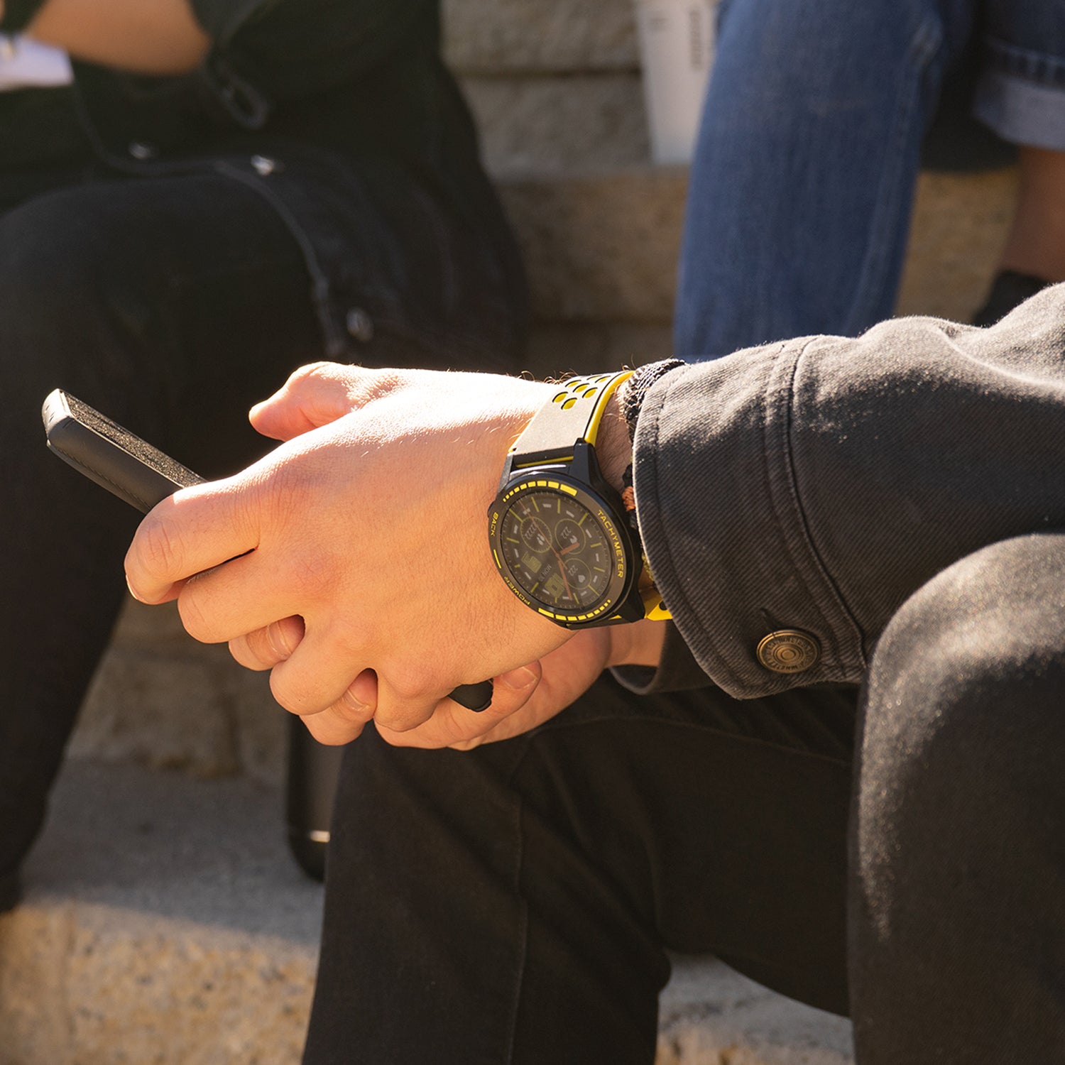 Reloj Smartwatch Lhotse Track M7 GPS Negro Amarillo